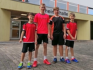 Janne Hintze, Maxime Riebschlger, Cedric Wurst und Matti Hintze